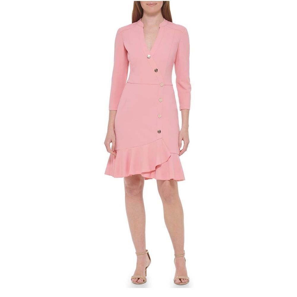 Tommy Hilfiger Women's 3/4 Sleeves Knee-Length Sheath Scuba Crepe size 4